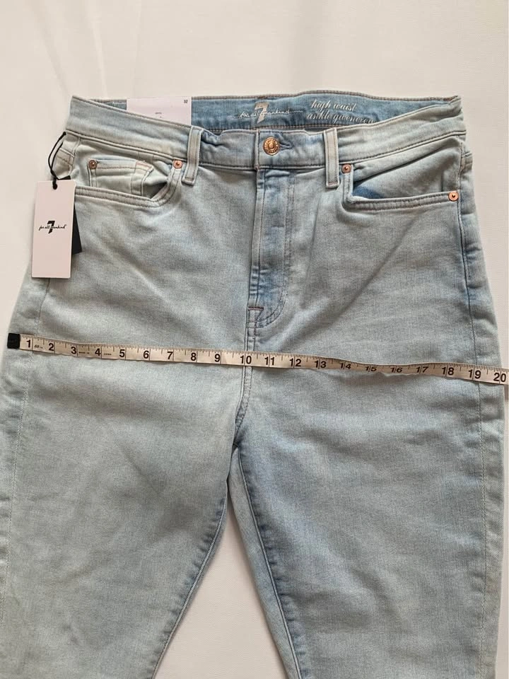 7 For All Mankind High Waist Ankle Skinny Jeans Size 32 NWT - photo 2