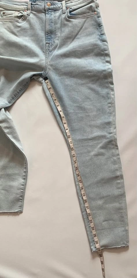 7 For All Mankind High Waist Ankle Skinny Jeans Size 32 NWT - photo 3