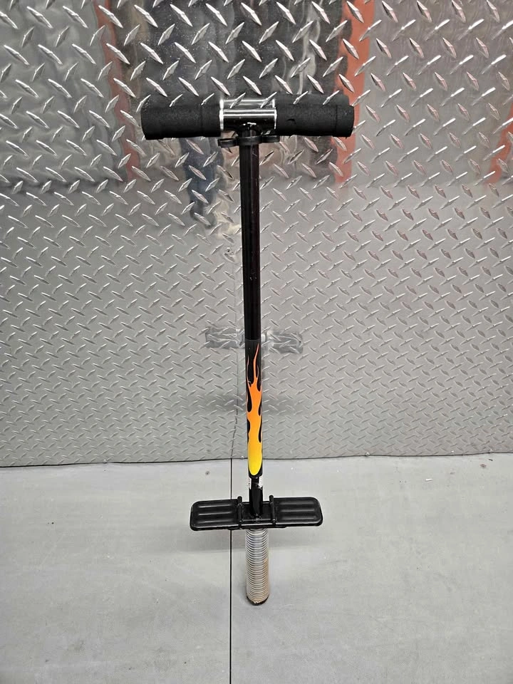 Pogo stick with flames