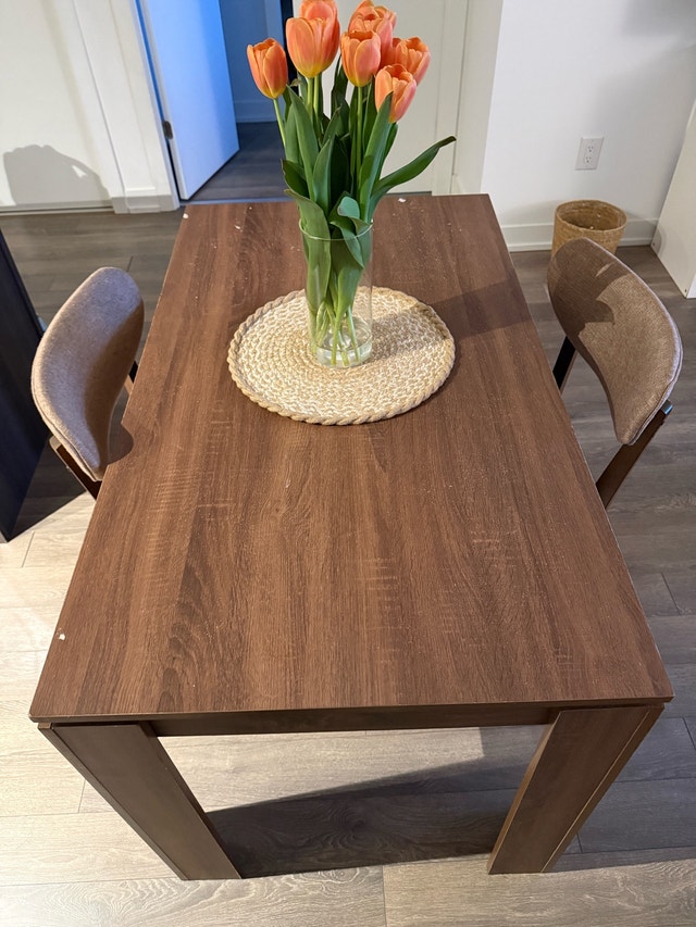 Modern Dark Wood Dining Table - photo 4