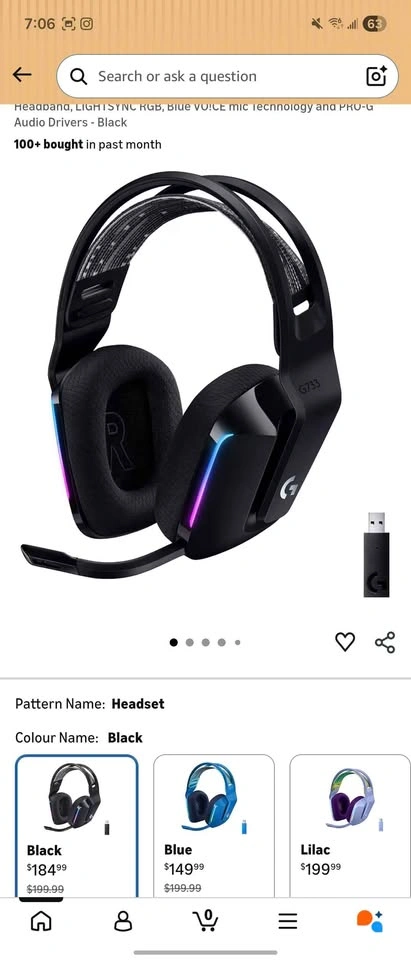 Logitech G733 Wireless Gaming Headset - photo 4