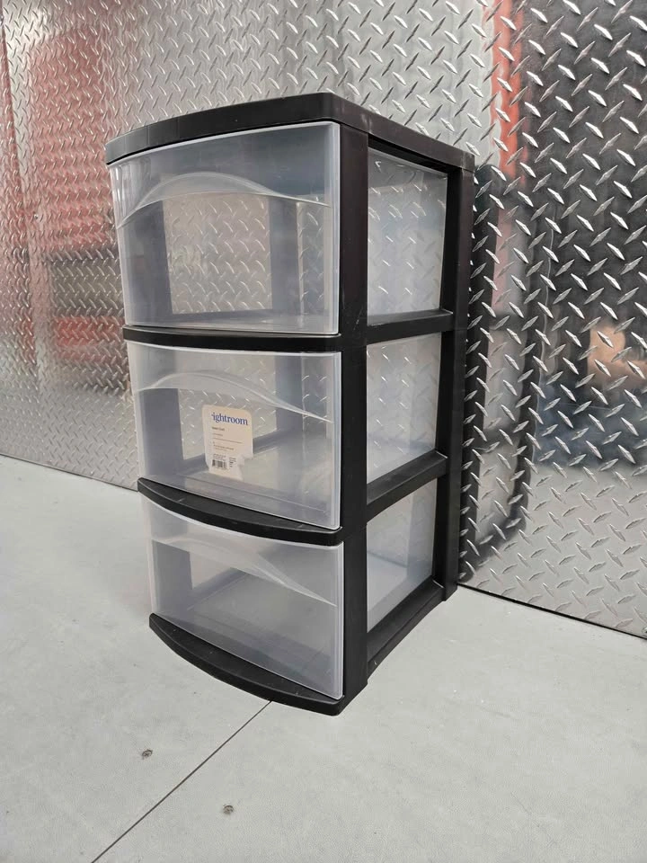 Sterilite 3-Drawer Clear Plastic Storage Cart - photo 2
