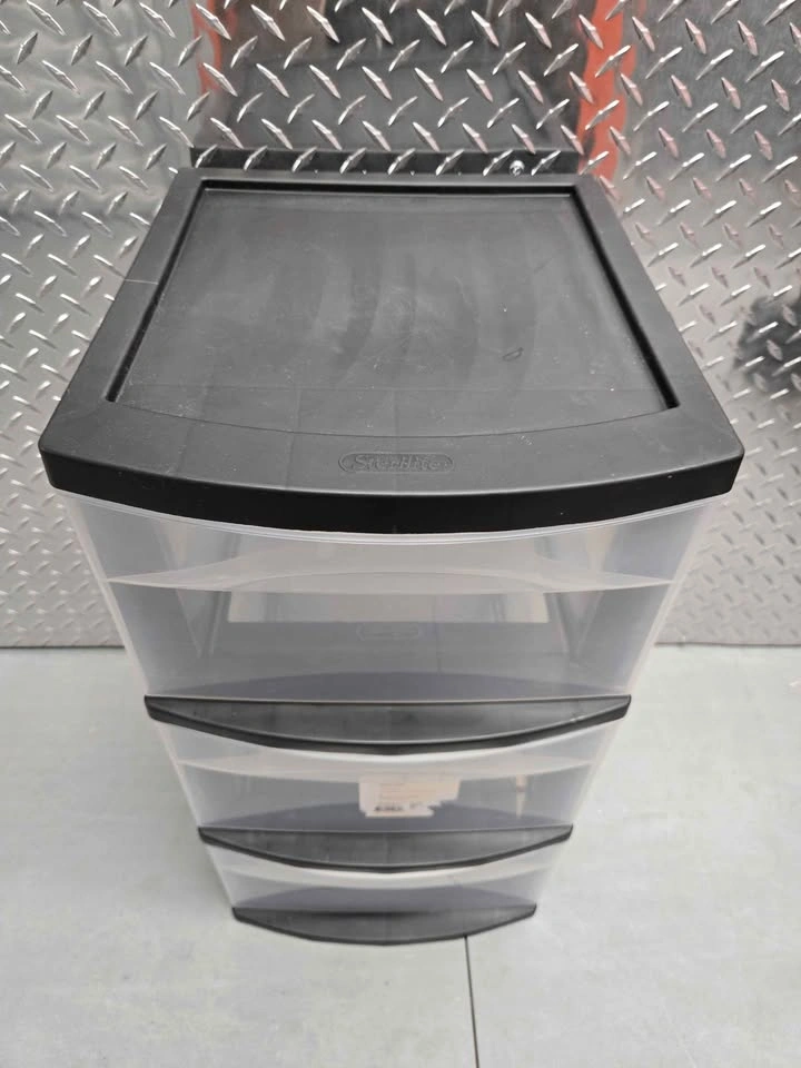 Sterilite 3-Drawer Clear Plastic Storage Cart - photo 3