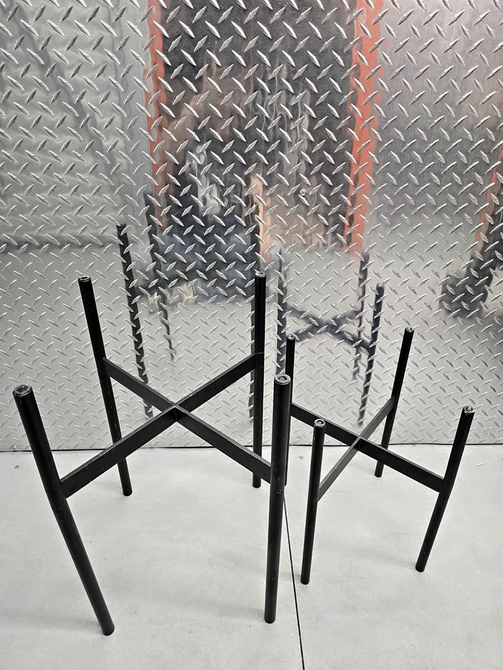 Black Metal Plant Stands Set (2)