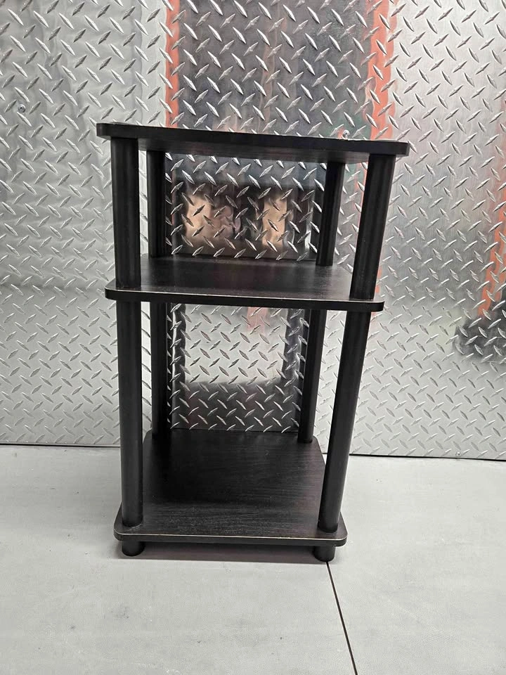 Small dark wood 3-tier shelf