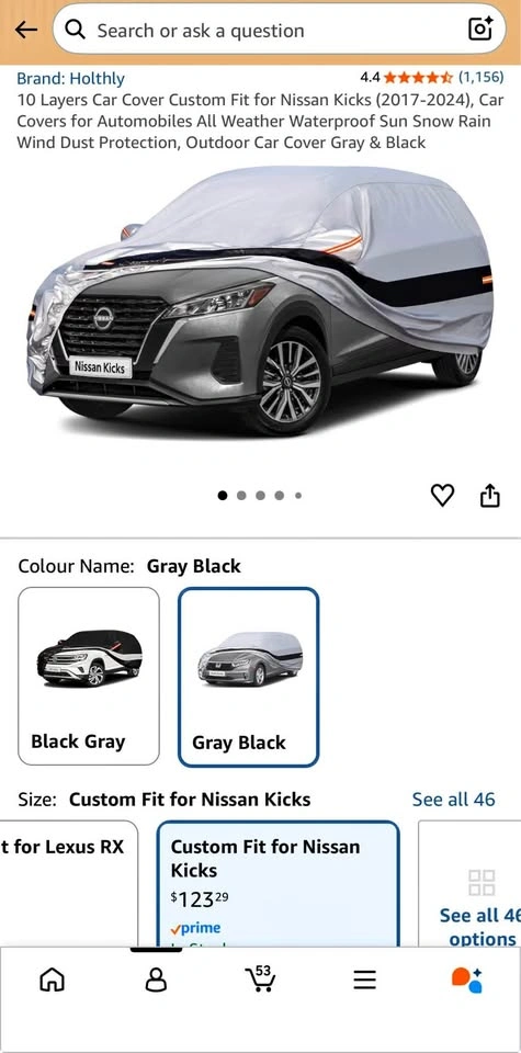 10 Layers Car Cover Custom Fit for Nissan Kicks (2017-2024)