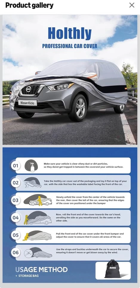 10 Layers Car Cover Custom Fit for Nissan Kicks (2017-2024) - photo 2