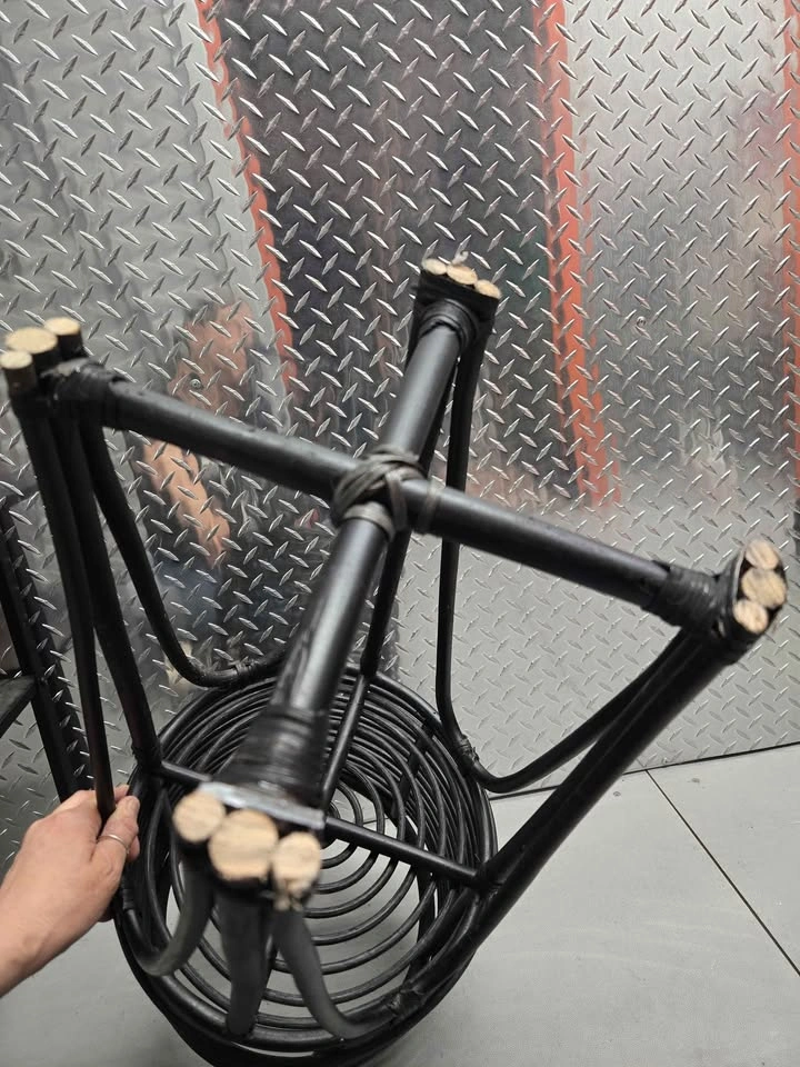 Black Woven Rattan Plant Stand - photo 3