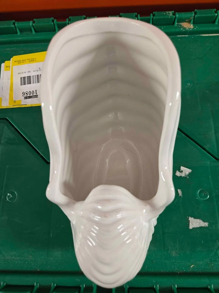 White Ceramic Nautilus Shell Planter - photo 3