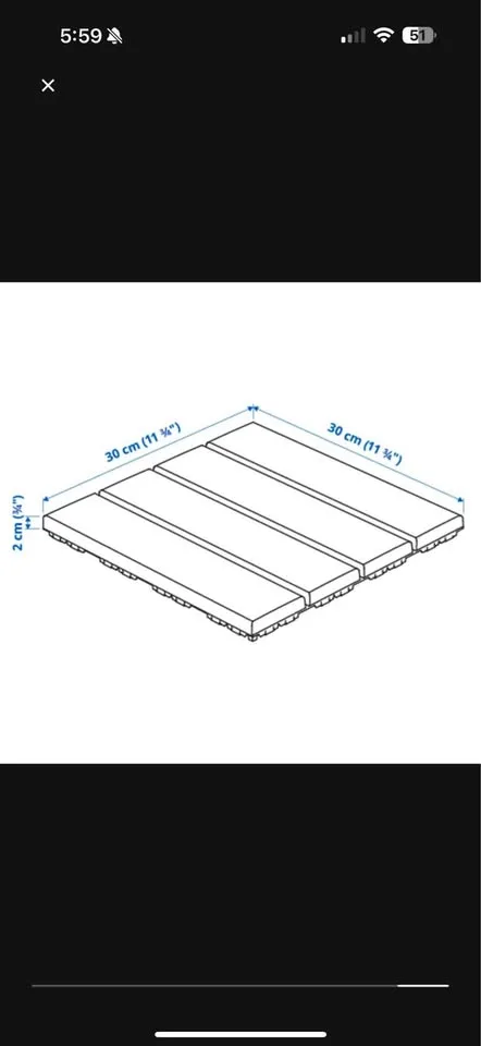 IKEA RUNNEN, Decking, 80 Tiles image indicator(7)