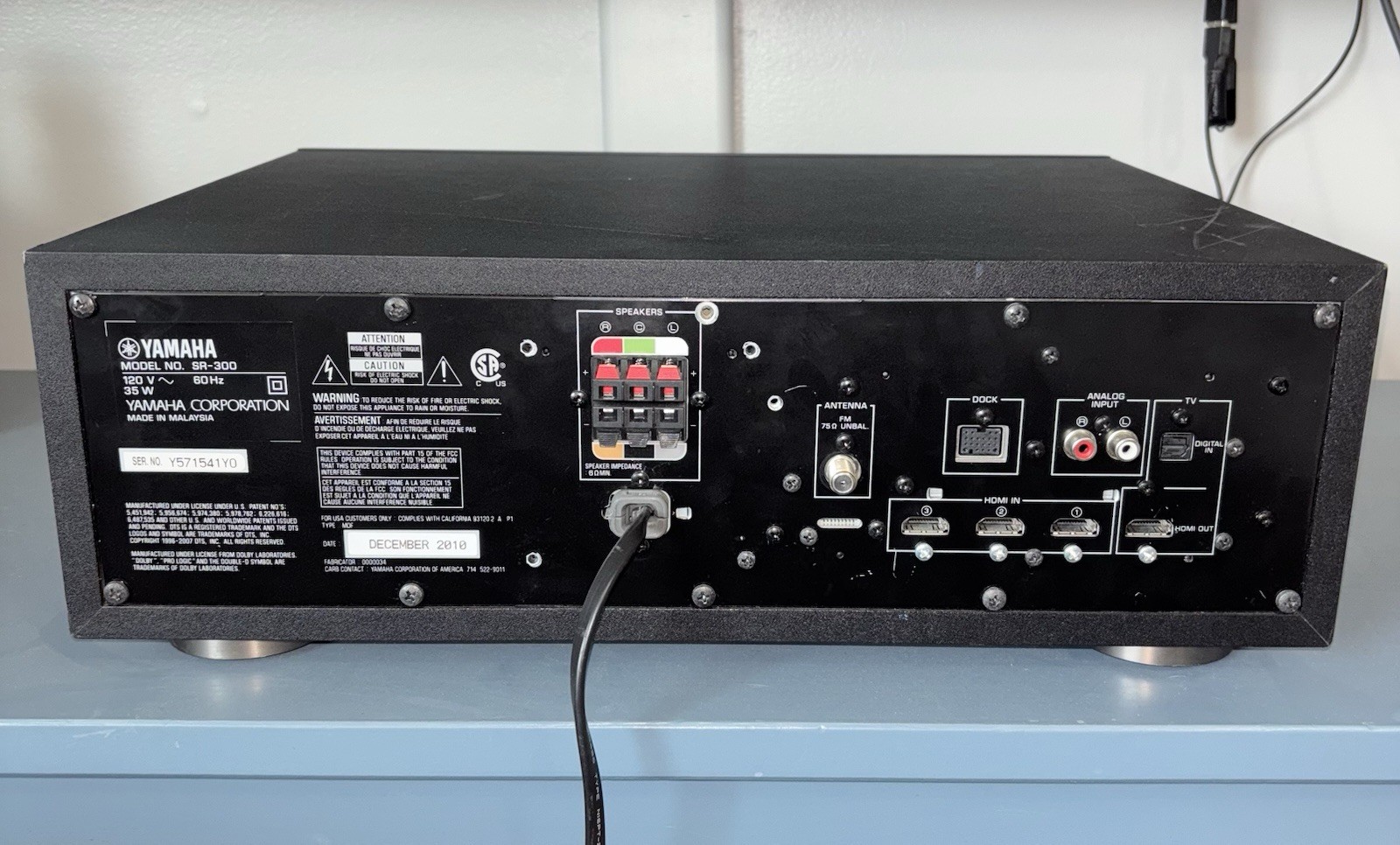 Yamaha SR-300 Subwoofer Integrated Receiver - TESTED - No Remote - photo 3