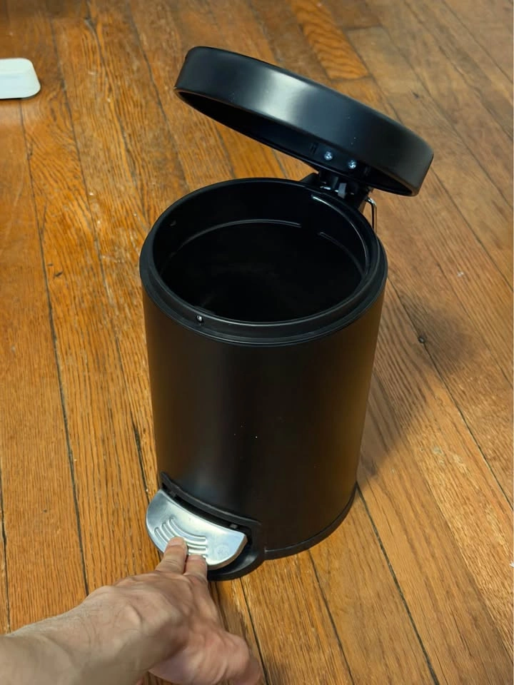 Black Trash Can with Lid Soft Close - photo 2