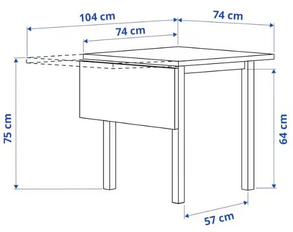 IKEA NORDVIKEN Drop-Leaf Table - photo 4