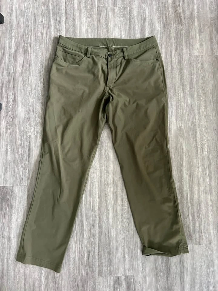 Lululemon Men's ABC Pants Olive Green - 32L Warpstreme - photo 3