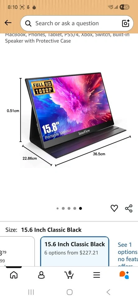 InnoView 15.6 Inch FHD Portable Monitor with Smart Cover - photo 4