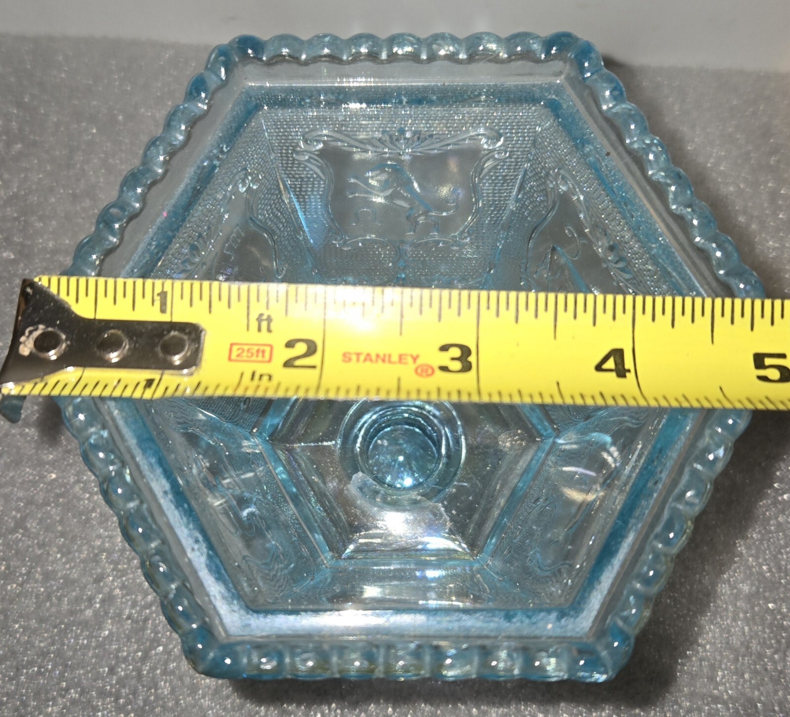 1969 Imperial Glass Zodiac Candy Jar - Blue Azur Carnival - photo 5
