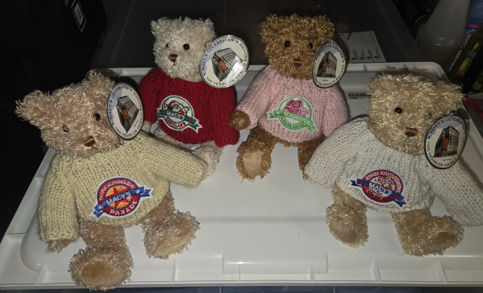 Macy's NYC GUND BEAR PLUSH LOT THANKSGIVING DAY PARADE 4th JULY
