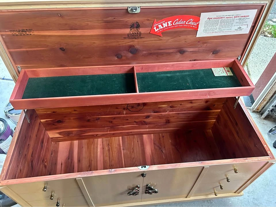 Vintage Lane Cedar Chest with Drawers and Cabinet