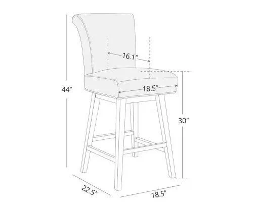 CHITA Modern Swivel Bar Stool Set of 2 - photo 2