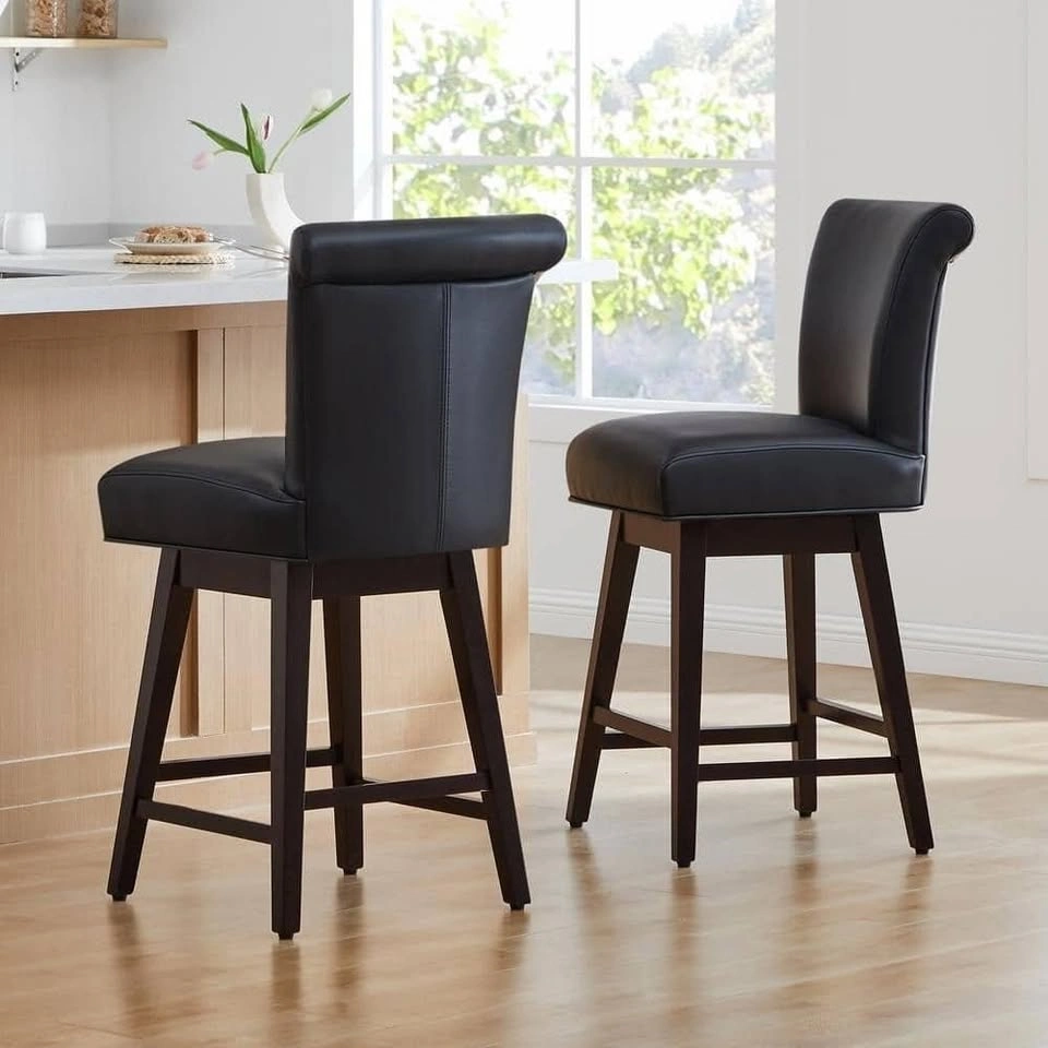 CHITA Modern Swivel Bar Stool Set of 2 - photo 3