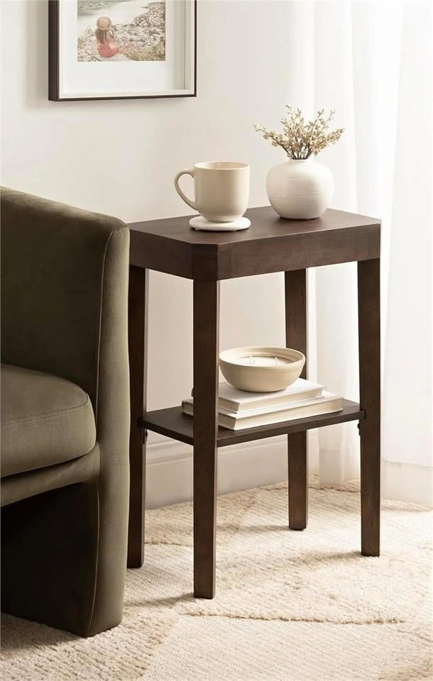 Kate and Laurel Talcott Modern Rectangle Wood Side Table
