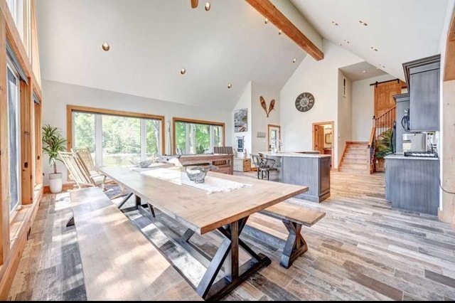 Custom 10 ft Wood Table with Benches - photo 2