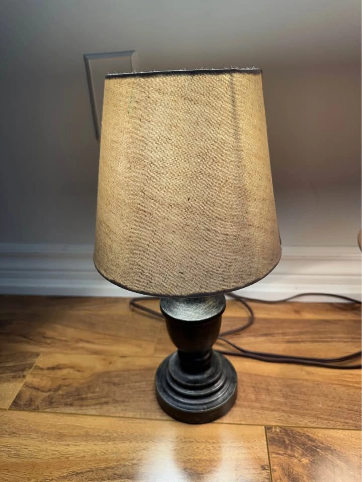 Pair of Table Lamps with Linen Shades - photo 3
