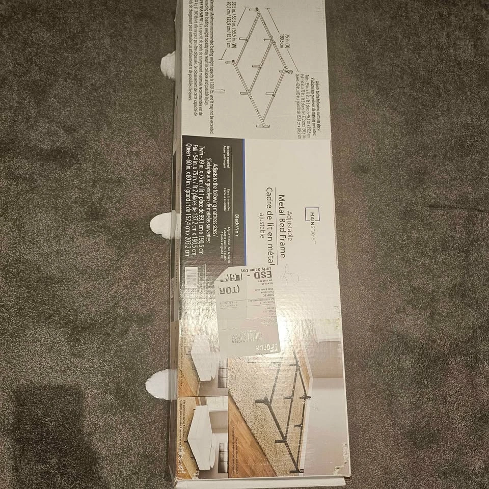 Adjustable Metal Bed Frame - Twin/Double/Queen - photo 5