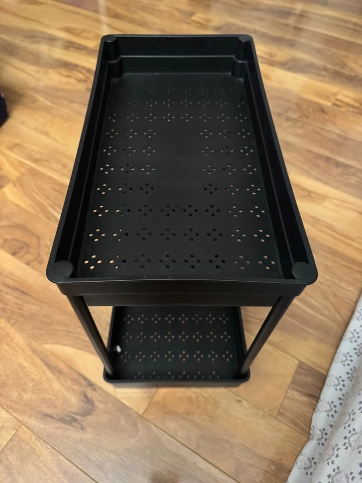 Black 2-Tier Plastic Storage Organizer - photo 2