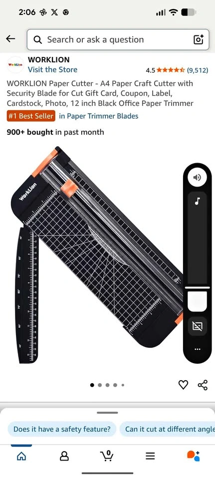 BNIB WORKLION Paper Cutter, A4 Paper Craft Cutter