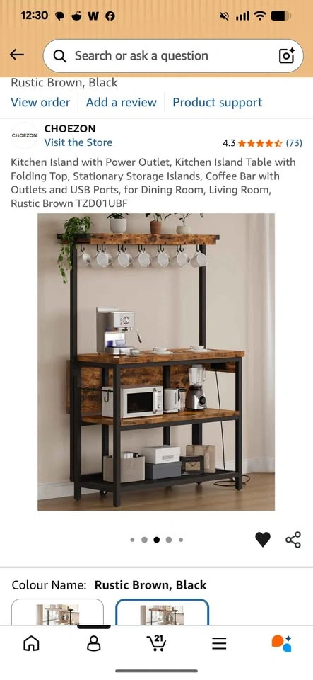 New in Box - Powered Kitchen Island/Coffee Bar - photo 5