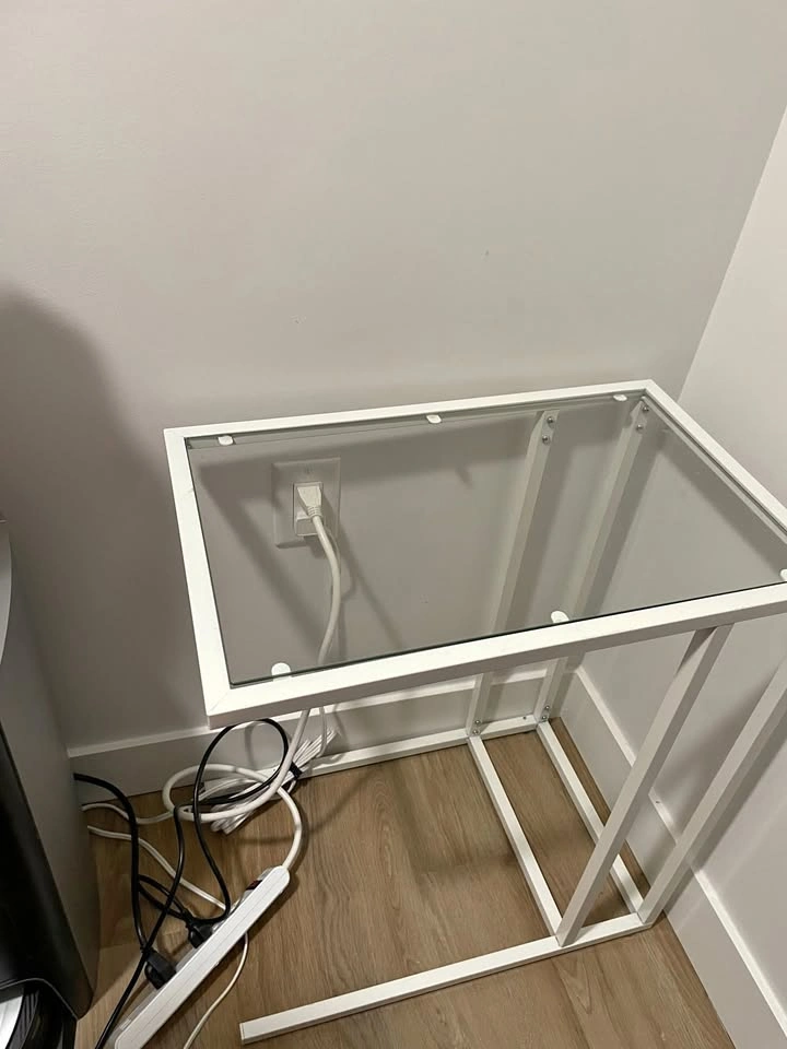 IKEA VITTSJÖ Laptop Stand – White/Glass