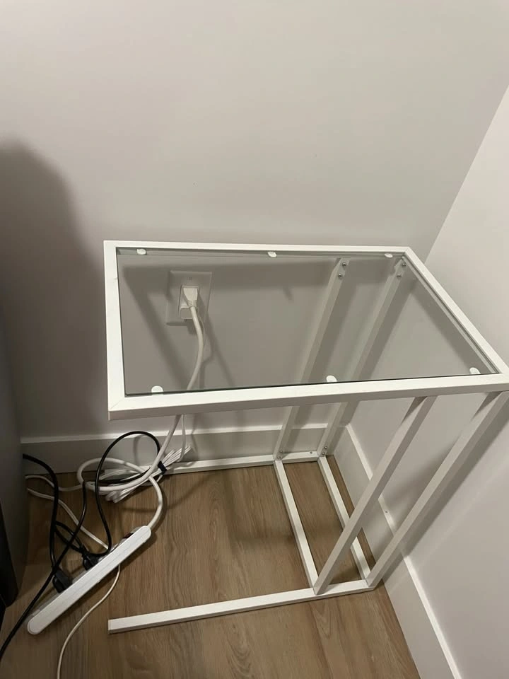 IKEA VITTSJÖ Laptop Stand – White/Glass - photo 2