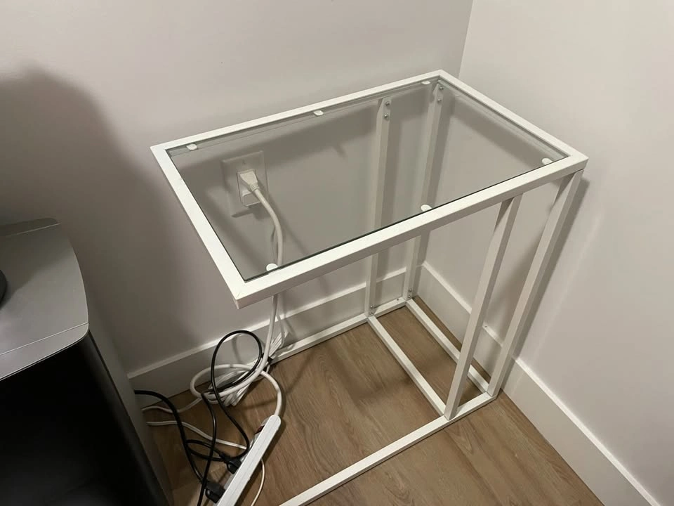 IKEA VITTSJÖ Laptop Stand – White/Glass - photo 3