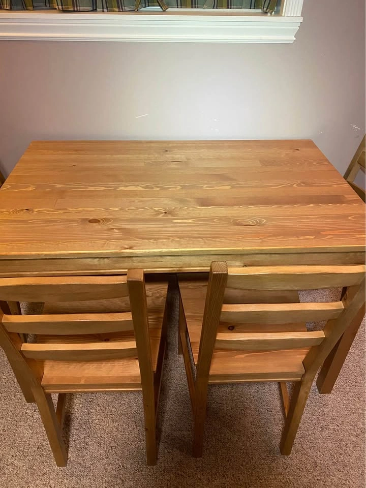 Wooden Dining Table Set with 4 Chairs - photo 3