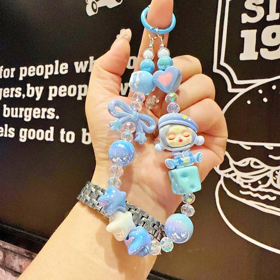 Skull panda phone charms