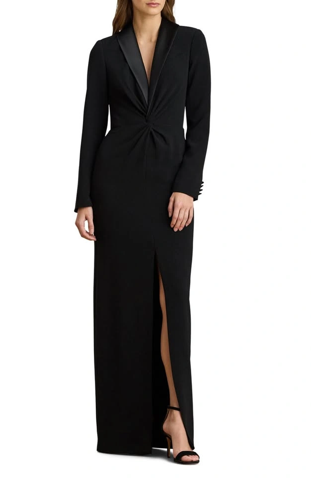 RALPH LAUREN Crepe Gown Dress size 12-14 - photo 3
