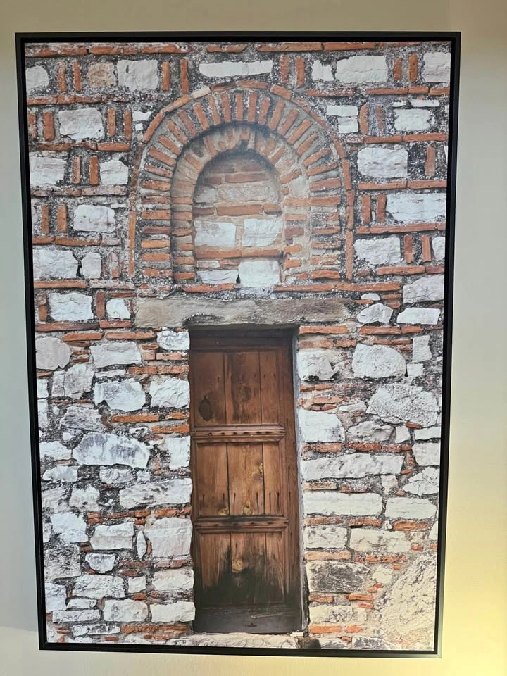 Rustic Stone Doorway Framed Wall Art 33" x 49"