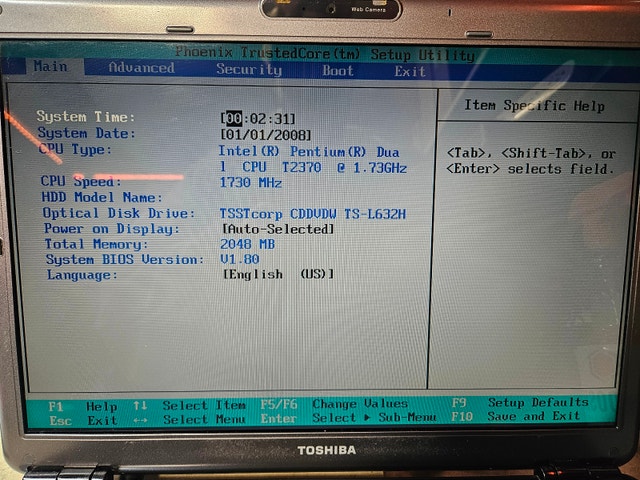 Toshiba Satellite M300 Laptop - Working - No OS - photo 2