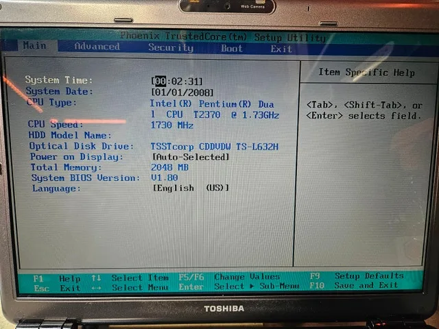 Toshiba Satellite M300 Laptop - Working - No OS - photo 2