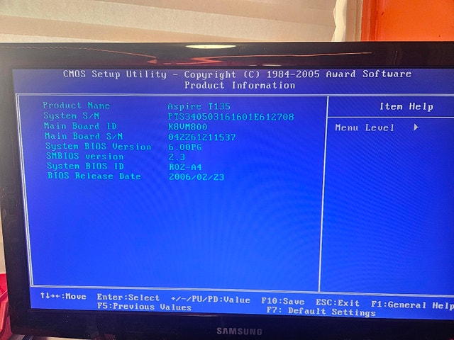 Acer Aspire Desktop AST135-U-S3302 – No OS – Boots to BIOS - photo 2