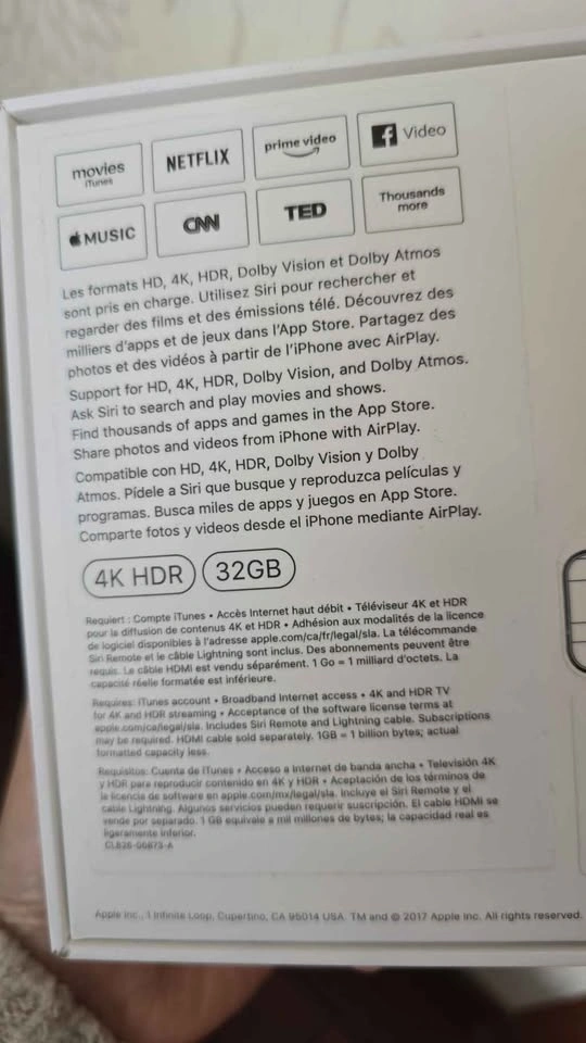 Apple TV 4K 1st Gen 32GB (A1842) - photo 3