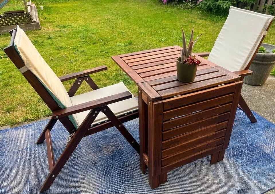 IKEA ÄPPLARÖ Outdoor Set - 2 Chairs, Table, Cushions - photo 3