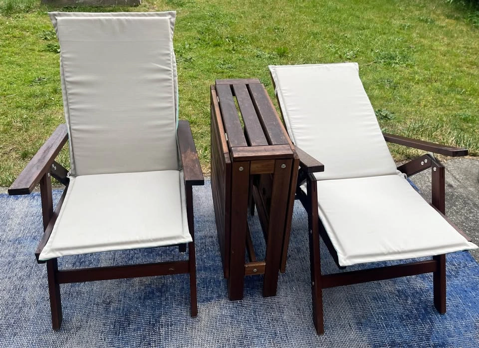 IKEA ÄPPLARÖ Outdoor Set - 2 Chairs, Table, Cushions - photo 4
