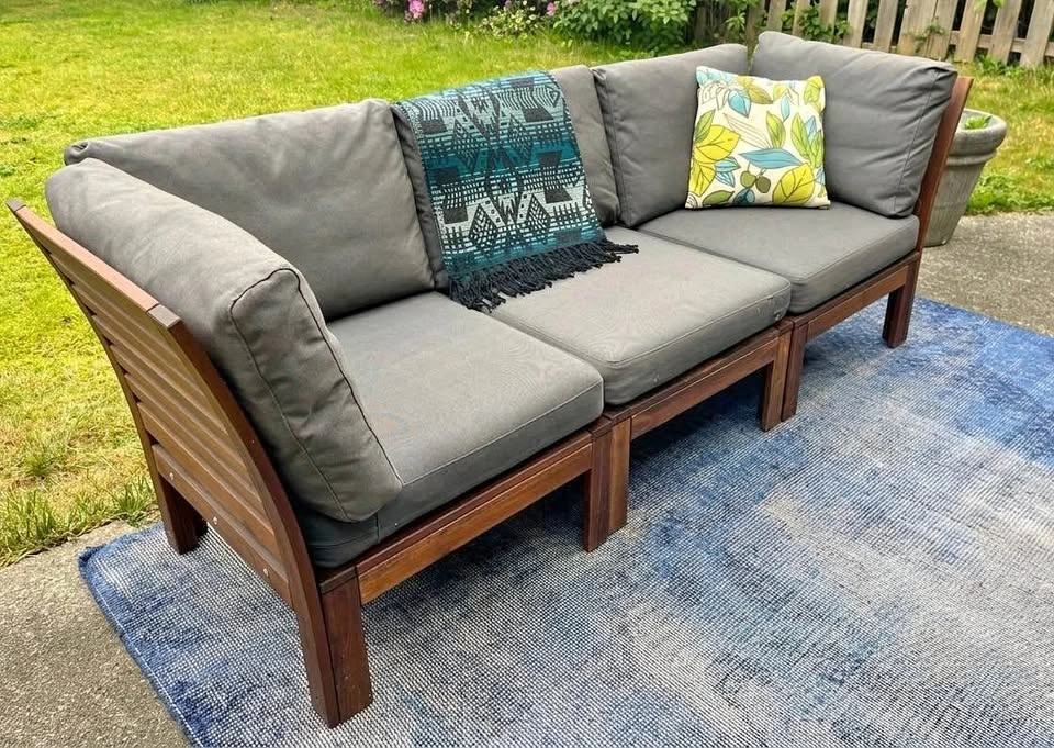 IKEA ÄPPLARÖ Patio Sectional Sofa - Full Set + Cushions