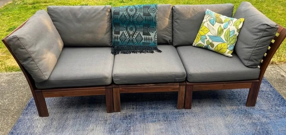 IKEA ÄPPLARÖ Patio Sectional Sofa - Full Set + Cushions - photo 3