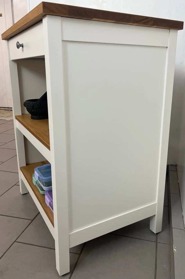 IKEA TORNVIKEN Kitchen Island - White/Oak Top - photo 3