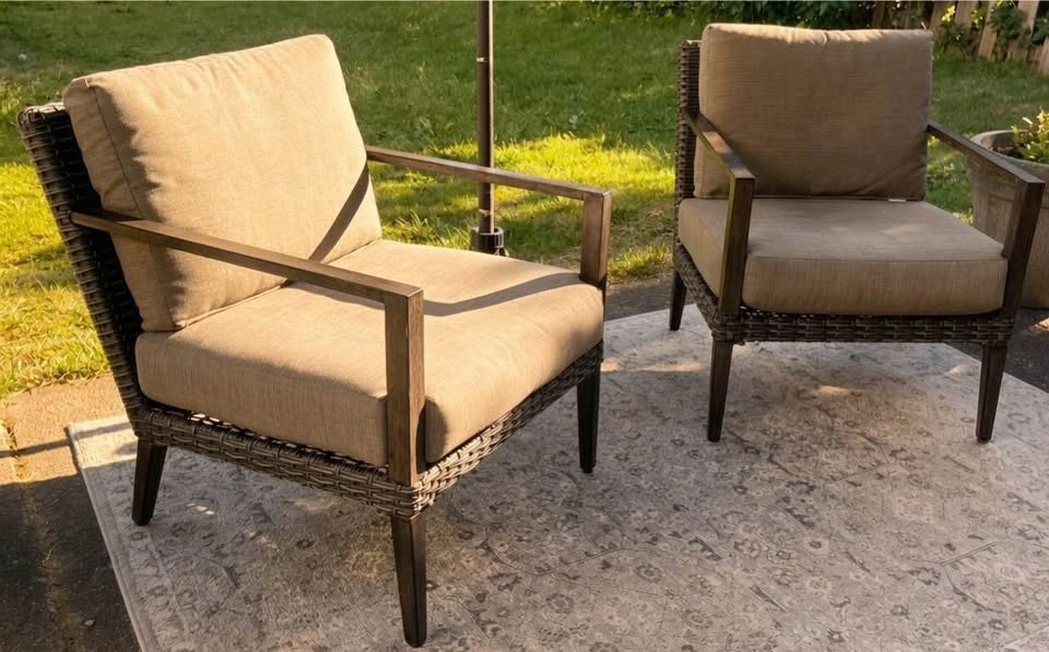 2x CANVAS Outdoor Patio Armchairs - Great Condition - photo 2