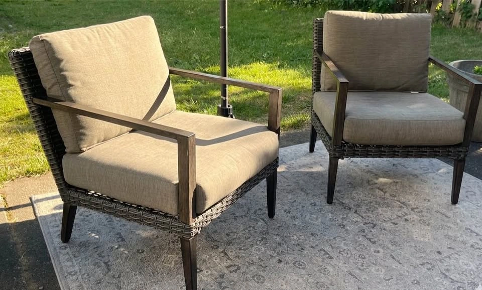 2x CANVAS Outdoor Patio Armchairs - Great Condition - photo 3