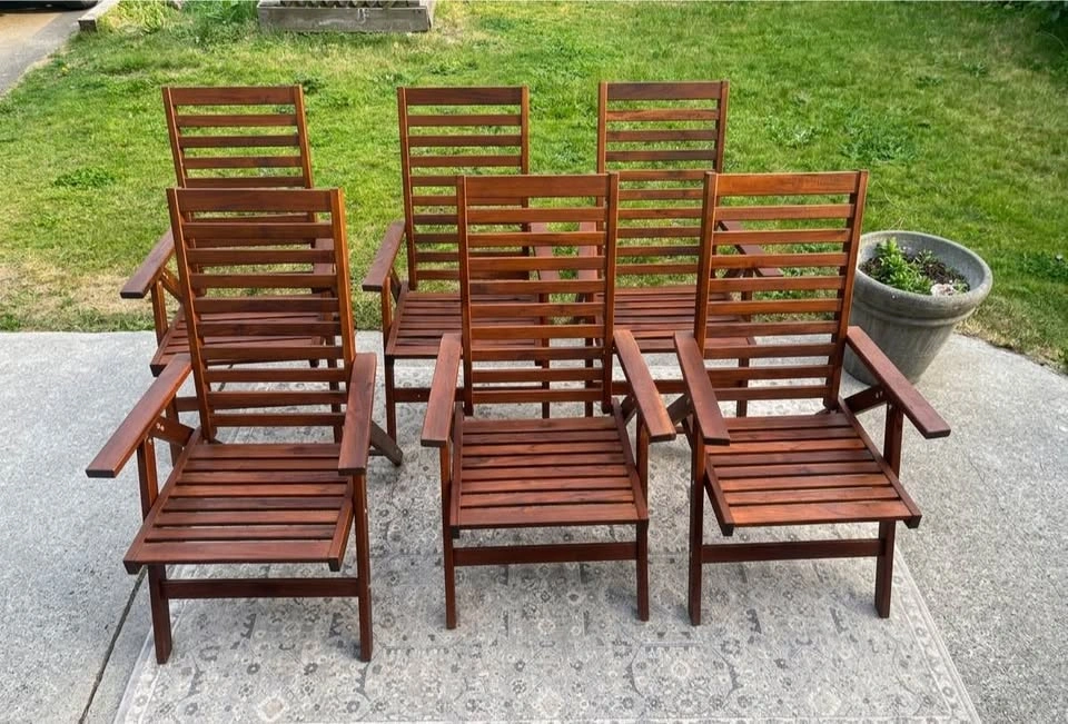 7-Piece Outdoor Dining Set - 6 Chairs + Extendable Table - photo 5